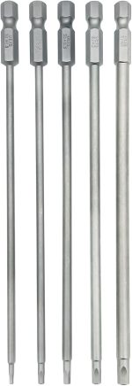 5Packs RC Hex Bit 6 Inch Power Bits 1.5mm 2.0mm 2.5mm 3.0mm 4mm Allen Wrench Drill Bit Set Professional Grade ¼ Inch Hex Shank for Screwdrivers Electric Screwgun/Power Drill
