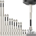 High Magnetic Screwdriver Drill Bit Set - 12Pcs K5 Impact Resistant Non Slip Bit - Magnetic Screwdriver Set - Screwdriver Bit Set - 25 50 65 70 90 150mm (12Pcs)