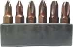 6-Pack25mm  Screwdriver Bit Set, Phillips,With Magnetic Tip S2alloysteel Material,Vesselsuitable,Electric Drill Drills, Motorcycles, Cars, And Bicycle (PH1,PH2,PH3X2)