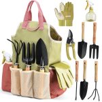 Ten-Piece Heavy-Duty Gardening Tool Gift Set, including a stylish tote bag, a perfect gift for gardening enthusiasts